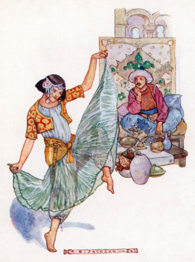 Morgiana führte mehrere Tänze mit großer Anmut auf von Albert Edward Jackson