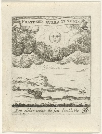 Landschaft mit Mond von Albert Flamen