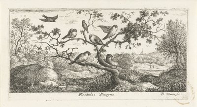 Landschaft mit Schnepfen (Vogelbuch) von Albert Flamen