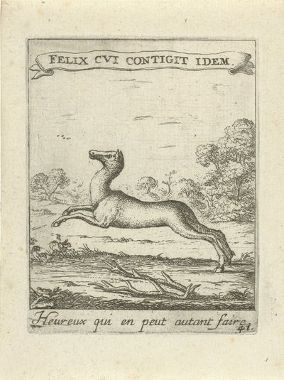 Springendes Reh von Albert Flamen