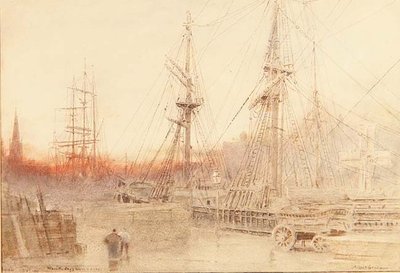 Bristol, wenn die Arbeit des Tages getan ist von Albert Goodwin