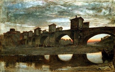 Die Ponte alla Grecia, vor dem Abriss, Florenz von Albert Goodwin
