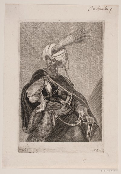 Ein schwarzer Afrikaner in Rüstung von Albert Haelwegh