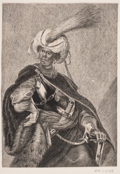 Ein schwarzer Afrikaner in Rüstung von Albert Haelwegh