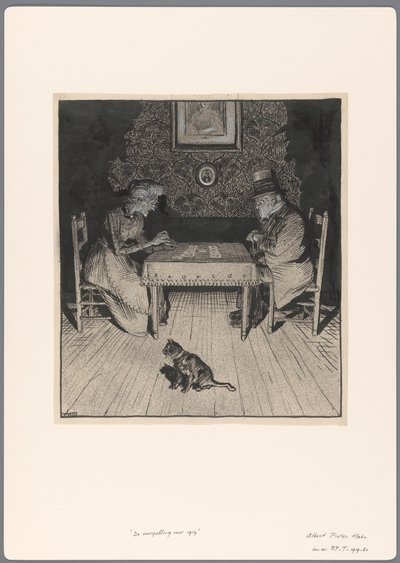 Entwurf für eine politische Karikatur: Die Vorhersage für 1917 von Albert Hahn (I)