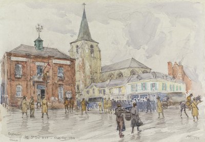 Oisemont, Hauptquartier der 3. Division, 1918 von Albert Henry Fullwood