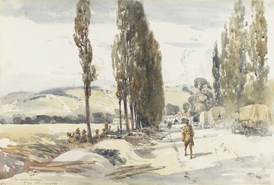Straße nach Querrieu, 1918 von Albert Henry Fullwood
