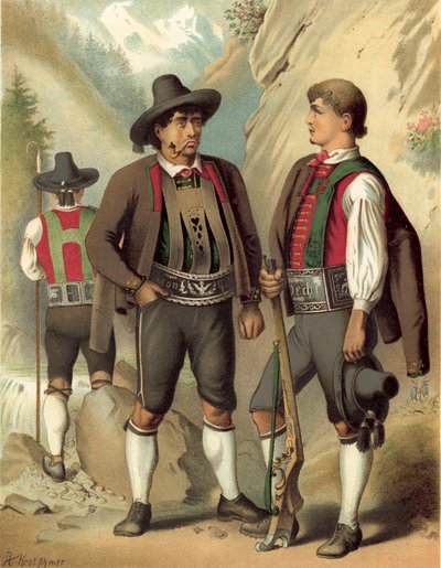 Deutsche Tracht, Tirol, Passeier von Albert Kretschmer