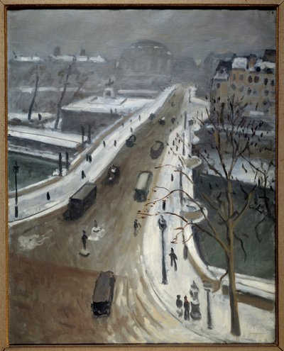 Pont Neuf in Paris im Schnee, 1938 von Albert Marquet