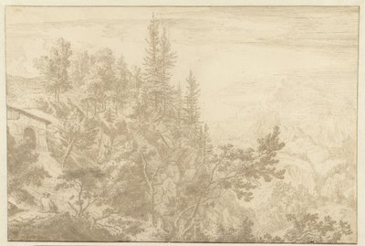 Berglandschaft mit Blick auf den Loiblpass von Albert Meyering