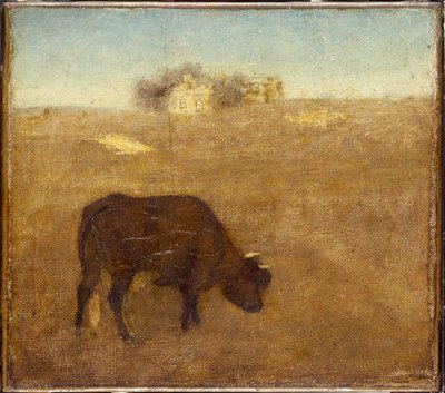Abendglühen, die alte rote Kuh, frühe bis mittlere 1870er Jahre von Albert Pinkham Ryder