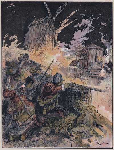 Illustration für Le Capitaine Bellormeau von und illustriert von A. Robida (Farblithografie) von Albert Robida