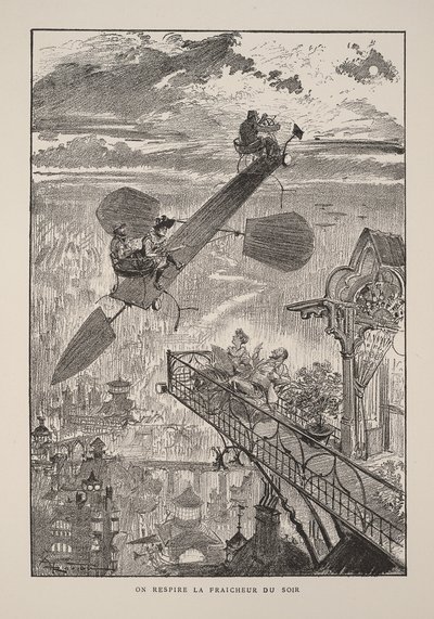 Illustration für Le vingtième siècle: La vie électrique von Albert Robida