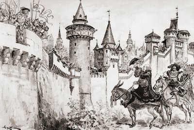 Die Ansprache von Ulric Gallet an Picrochole von Albert Robida
