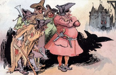 Die 2 Patronen von Montfrileux, ill. von Robida, n.d. 19. Jahrhundert von Albert Robida