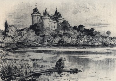 Das Schloss von Combourg in Ille-et-Vilaine - Altes Frankreich - Bretagne - Text, Zeichnungen und Lithografien von Albert Robida (1848-1926) undatiert, spätes 19. Jahrhundert von Albert Robida