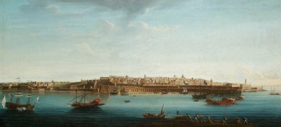 Eine von sieben Ansichten von Valletta, Malta und Umgebung, ca. 1753 von Alberto Pullicino