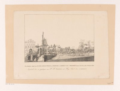 Einzug von Prinzessin Marianne und ihrem Mann Prinz Albert in Utrecht, 1830 von Albertus Verhoesen