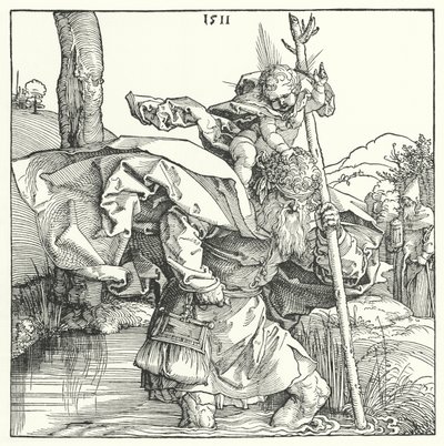 St. Christophorus trägt das Christuskind von Albrecht (after) Durer or Duerer