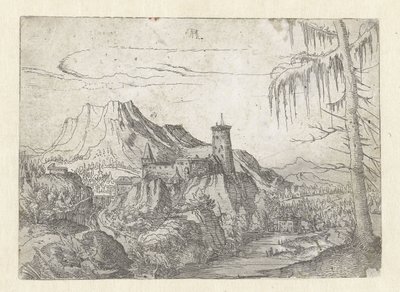Albrecht Altdorfer - Landschaft mit großer Burg von Albrecht Altdorfer