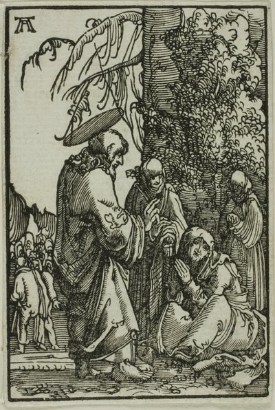 Christus verabschiedet sich von seiner Mutter, aus Der Fall und die Erlösung des Menschen von Albrecht Altdorfer