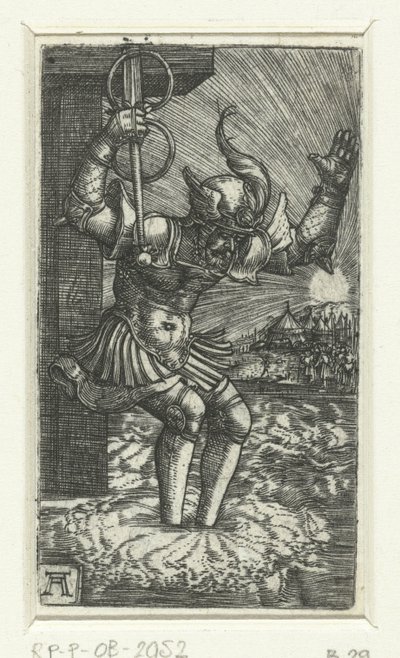 Horatius Cocles springt in den Tiber von Albrecht Altdorfer