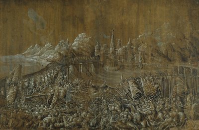 Landsknechte, Schlacht auf einer Brücke von Albrecht Altdorfer