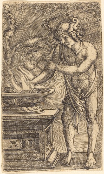 Mucius Scaevola verbrennt seine Hand von Albrecht Altdorfer