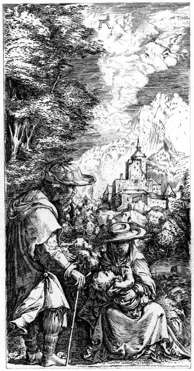 Ruhe auf der Flucht nach Ägypten, ca. 1515-1519, 1849 von Albrecht Altdorfer