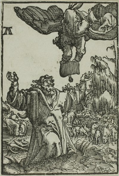 Die Verkündigung an Joachim, aus Der Fall und die Erlösung des Menschen von Albrecht Altdorfer