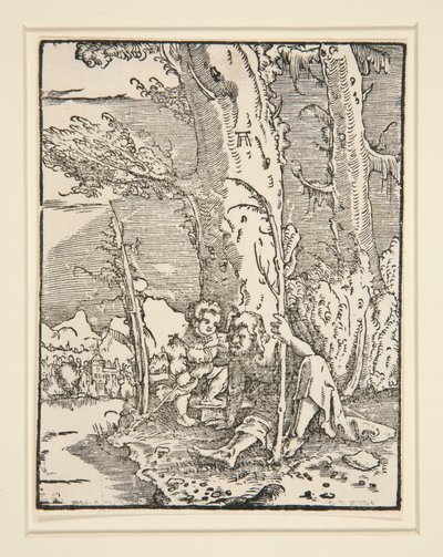Das Jesuskind mit St. Christophorus, aus der Serie Der Fall und die Erlösung des Menschen von Albrecht Altdorfer