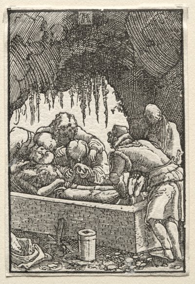 Der Fall und die Erlösung des Menschen: Beerdigung Christi, ca. 1515 von Albrecht Altdorfer