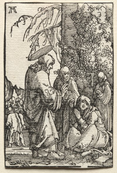 Der Fall und die Erlösung des Menschen: Christus verabschiedet sich von seiner Mutter vor der Passion von Albrecht Altdorfer