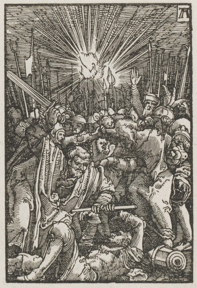 Der Fall und die Erlösung des Menschen: Christus gefangen genommen, um 1515 von Albrecht Altdorfer