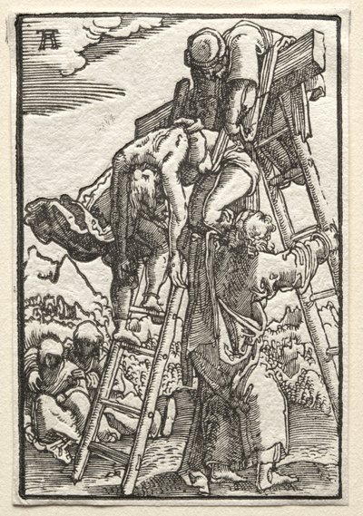 Der Fall und die Erlösung des Menschen: Abstieg vom Kreuz, um 1515 von Albrecht Altdorfer