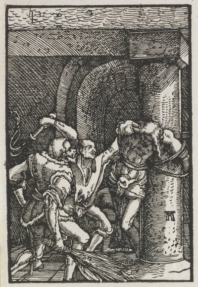 Der Fall und die Erlösung des Menschen: Geißelung Christi, um 1515 von Albrecht Altdorfer