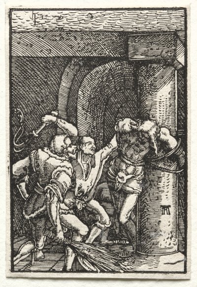 Der Fall und die Erlösung des Menschen: Geißelung Christi, um 1515 von Albrecht Altdorfer