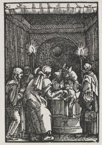 Der Fall und die Erlösung des Menschen: Joachims Opfer wird vom Hohepriester abgelehnt, ca. 1515 von Albrecht Altdorfer