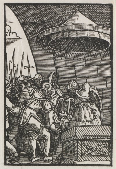 Der Fall und die Erlösung des Menschen: Pilatus wäscht seine Hände, ca. 1515 von Albrecht Altdorfer