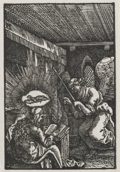 Der Fall und die Erlösung des Menschen: Die Verkündigung, um 1513 von Albrecht Altdorfer