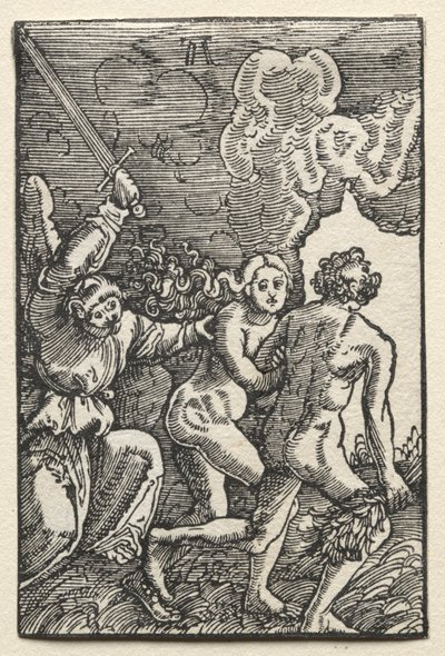 Der Fall und die Erlösung des Menschen: Die Vertreibung aus Eden von Albrecht Altdorfer