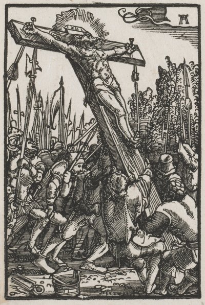 Der Fall und die Erlösung des Menschen: Die Kreuzaufrichtung, ca. 1515 von Albrecht Altdorfer