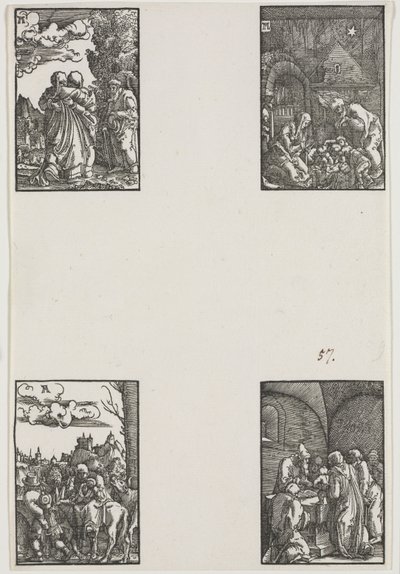 Der Fall und die Erlösung des Menschen, ca. 1515 von Albrecht Altdorfer