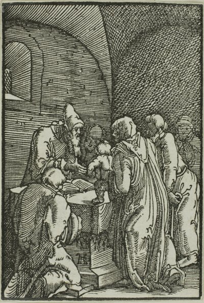 Die Darstellung im Tempel, aus Der Fall und die Erlösung des Menschen von Albrecht Altdorfer