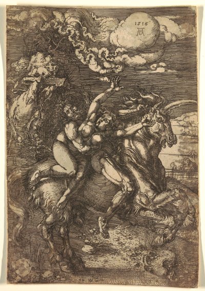 Entführung der Proserpina auf einem Einhorn von Albrecht Dürer