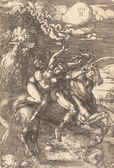 Entführung auf einem Einhorn, 1516 von Albrecht Dürer