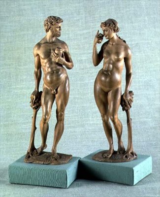 Adam und Eva, ein Paar Statuen, ca. 1600 von Albrecht Dürer