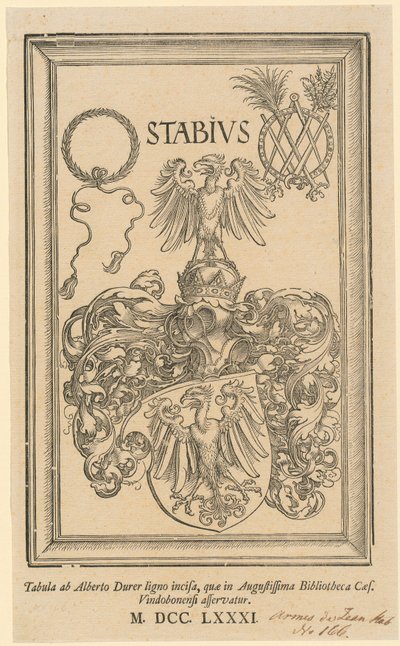 Allegorie mit den Wappen des Reiches und der Stadt Nürnberg von Albrecht Dürer
