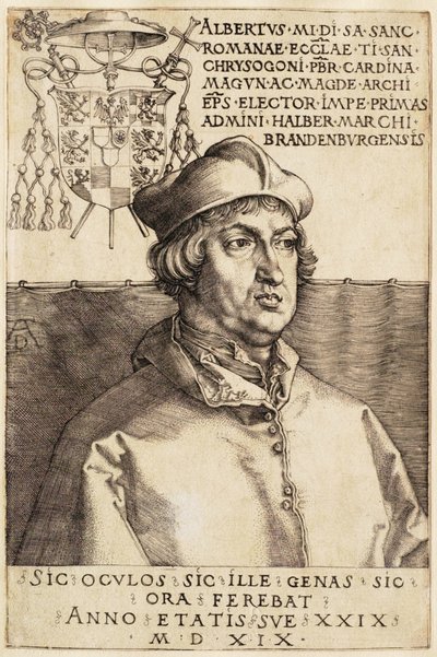 Kardinal Albrecht von Brandenburg (Der kleine Kardinal) von Albrecht Dürer