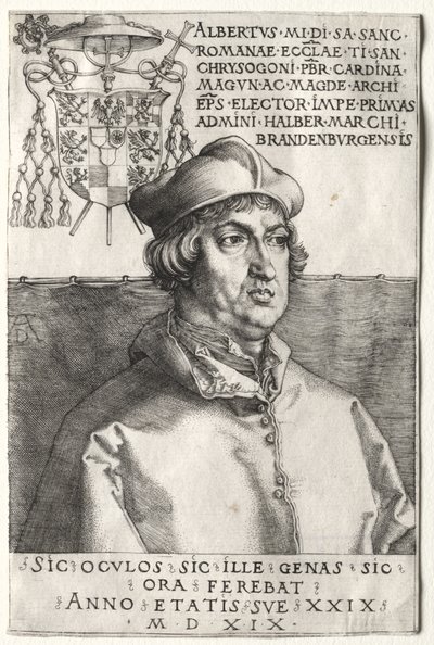 Kardinal Albrecht von Brandenburg - Die kleine Platte von Albrecht Dürer